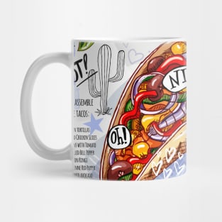 Food poster, food, Mexican, nachos, burritos, tacos, snack Mug